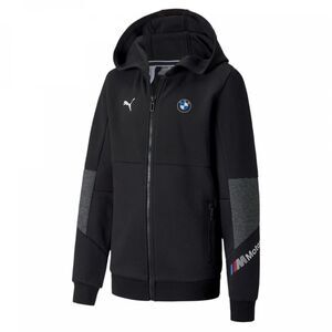 Puma BMW Motorsport Black Hooded Full Zip Jacket Kids Sz 6